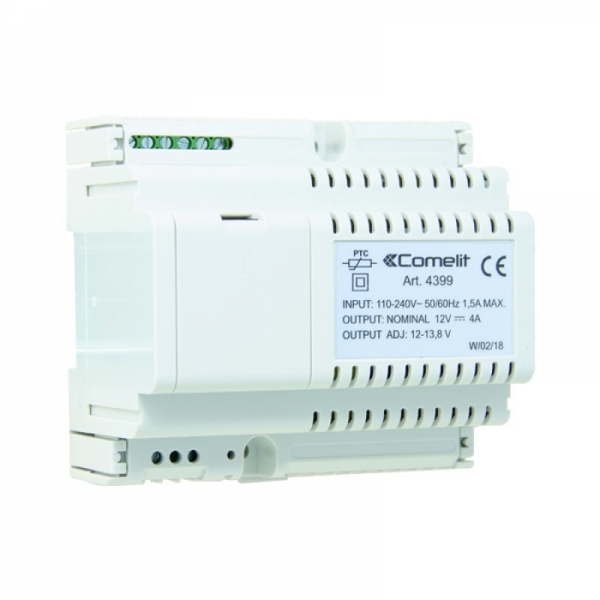 Comelit Power Supply 12 VDC 4A Primary 240 VAC